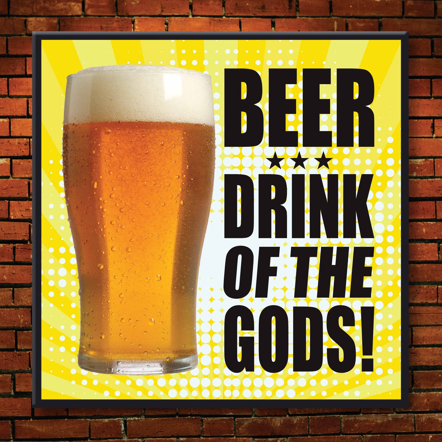 Beer Gods Art Print + Badge + Bottle Opener + Birthday Card