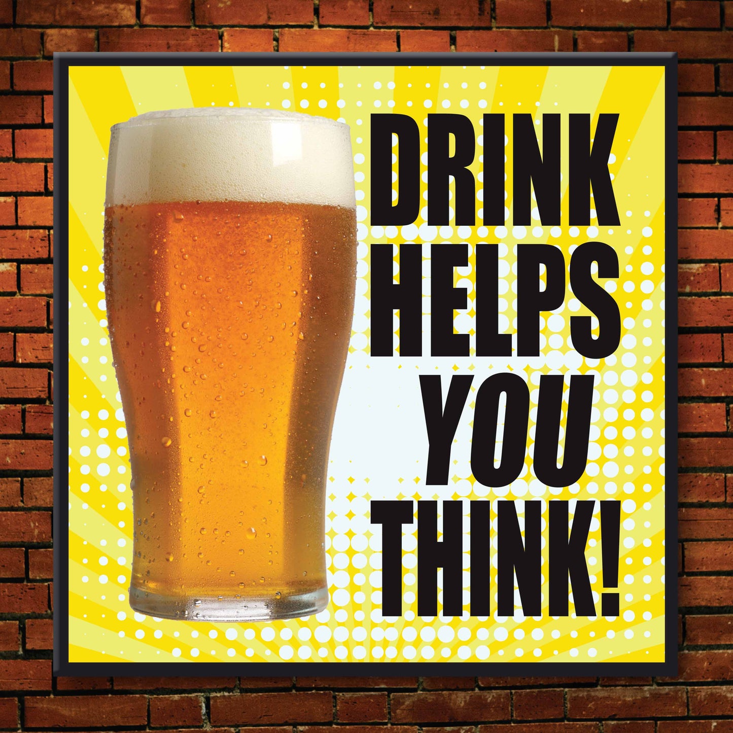 Drink Think Art Print + Badge + Bottle Opener + Birthday Card