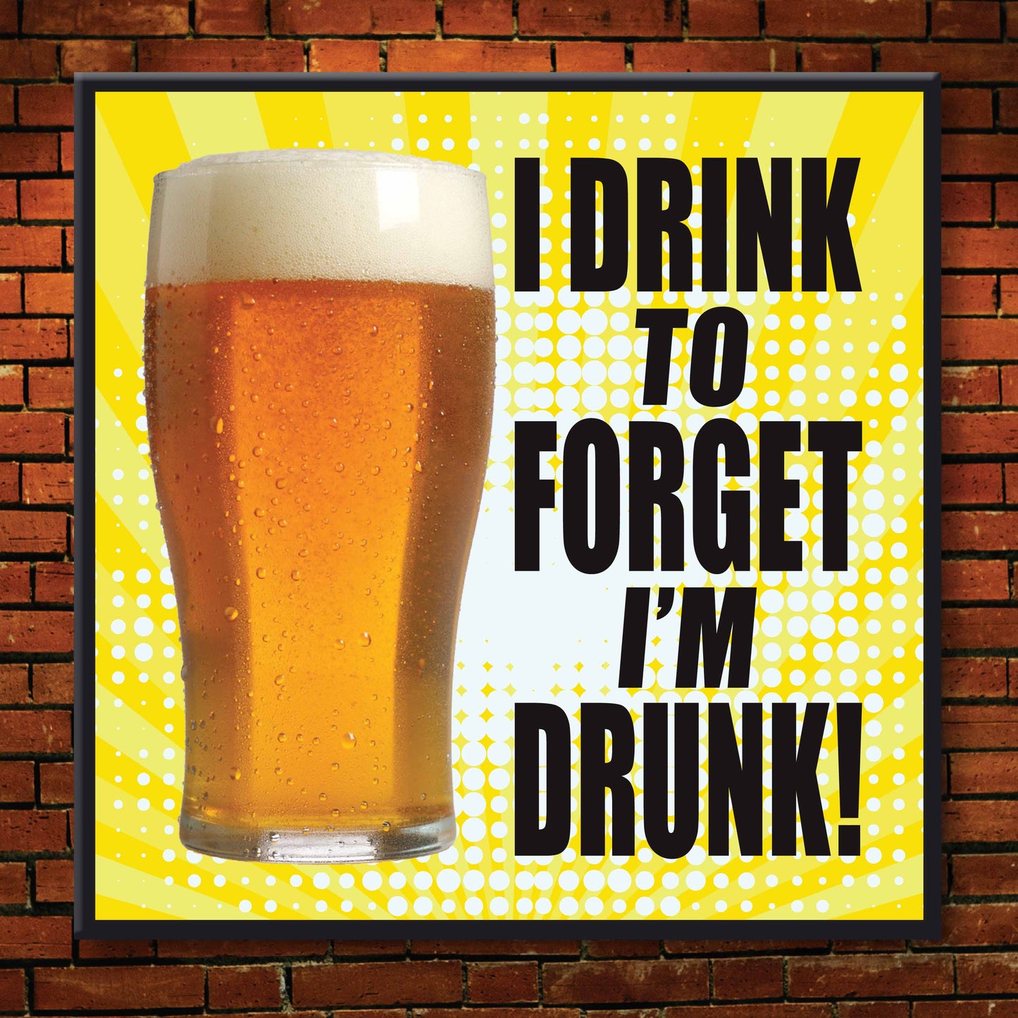 Drink To Forget Art Print + Badge + Bottle Opener + Birthday Card