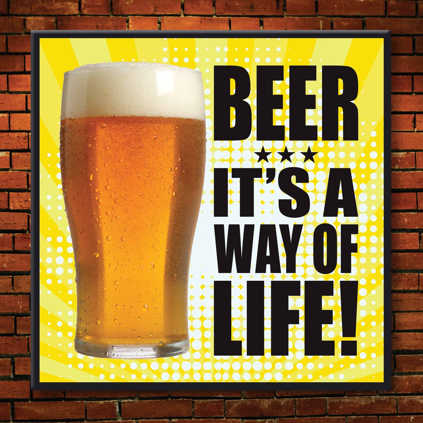 Beer Life Art Print + Badge + Bottle Opener + Birthday Card
