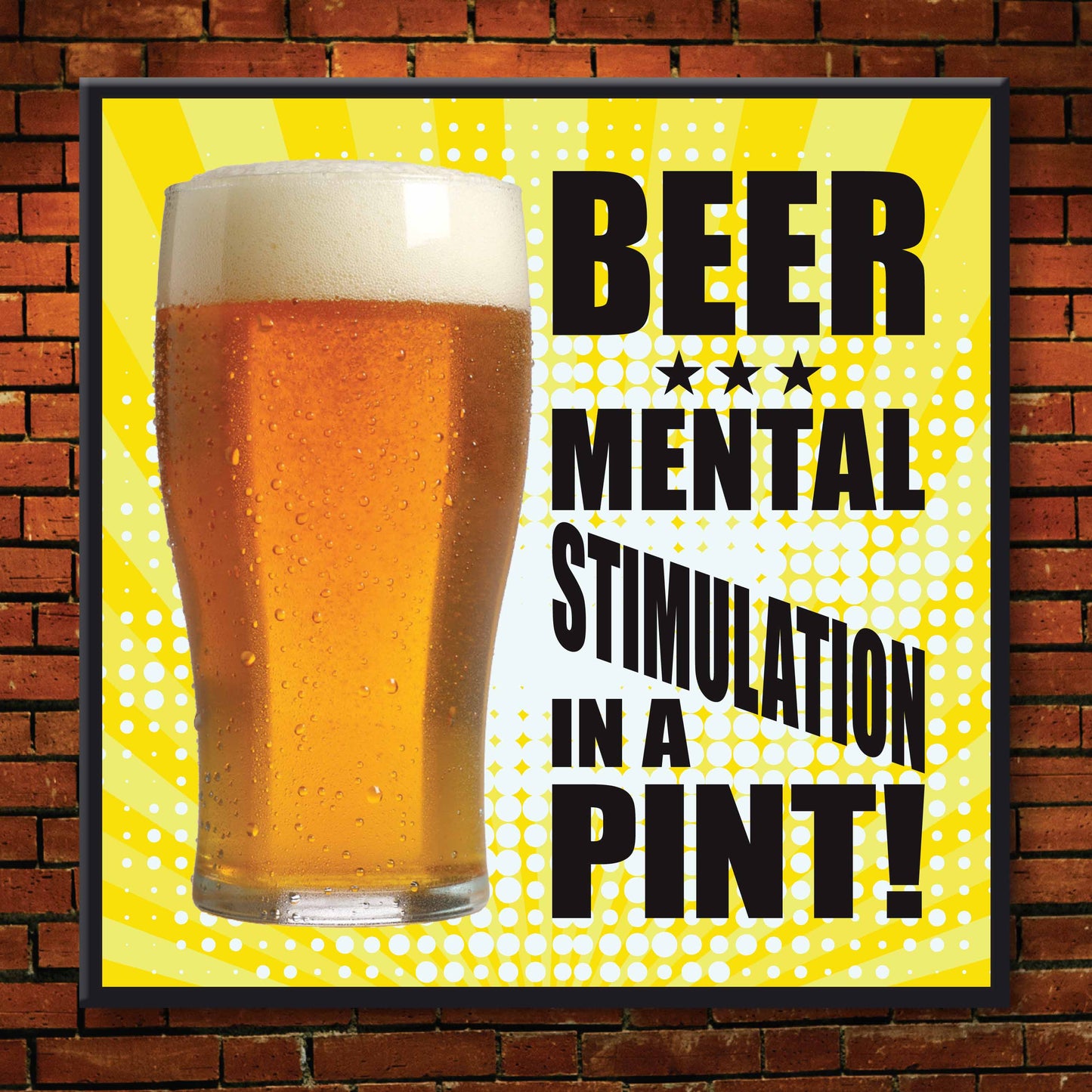 Beer Stimulation Art Print + Badge + Bottle Opener + Birthday Card