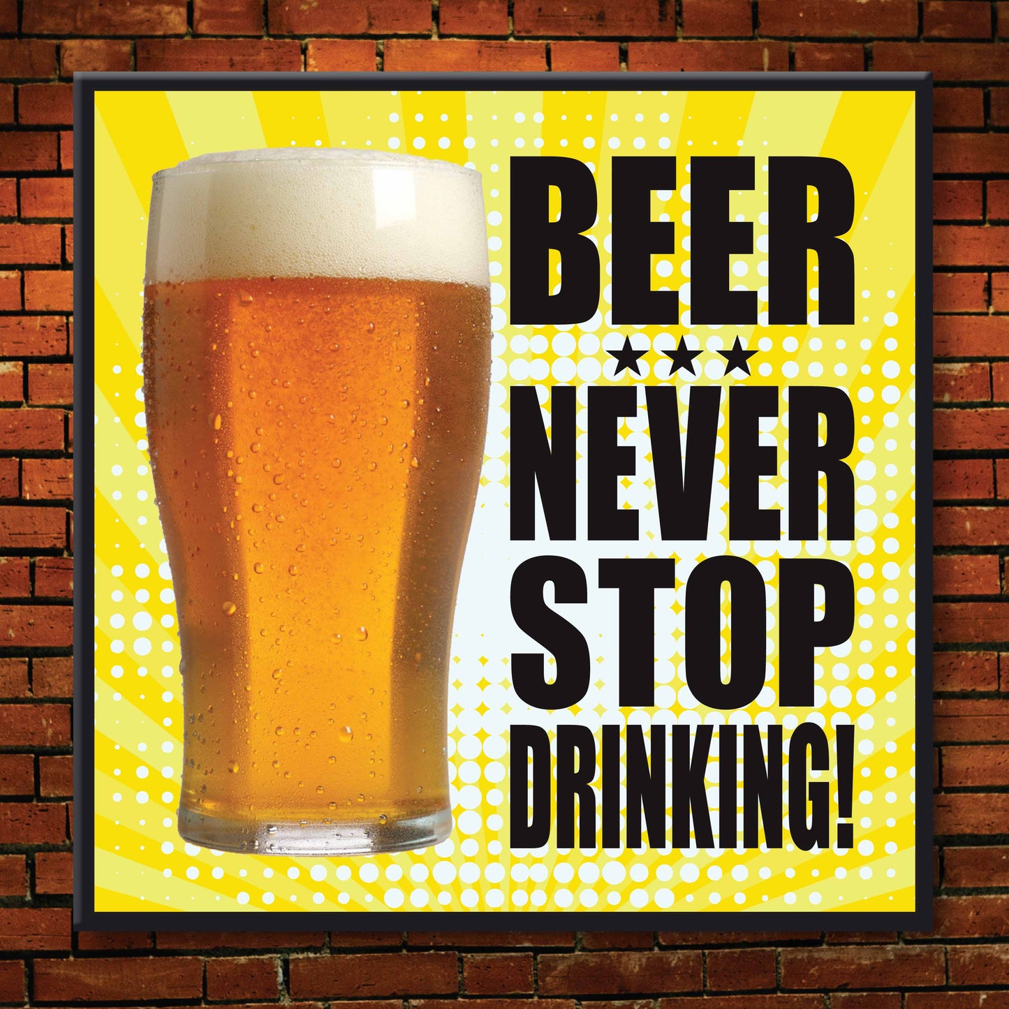 Beer Drinking Art Print + Badge + Bottle Opener + Birthday Card