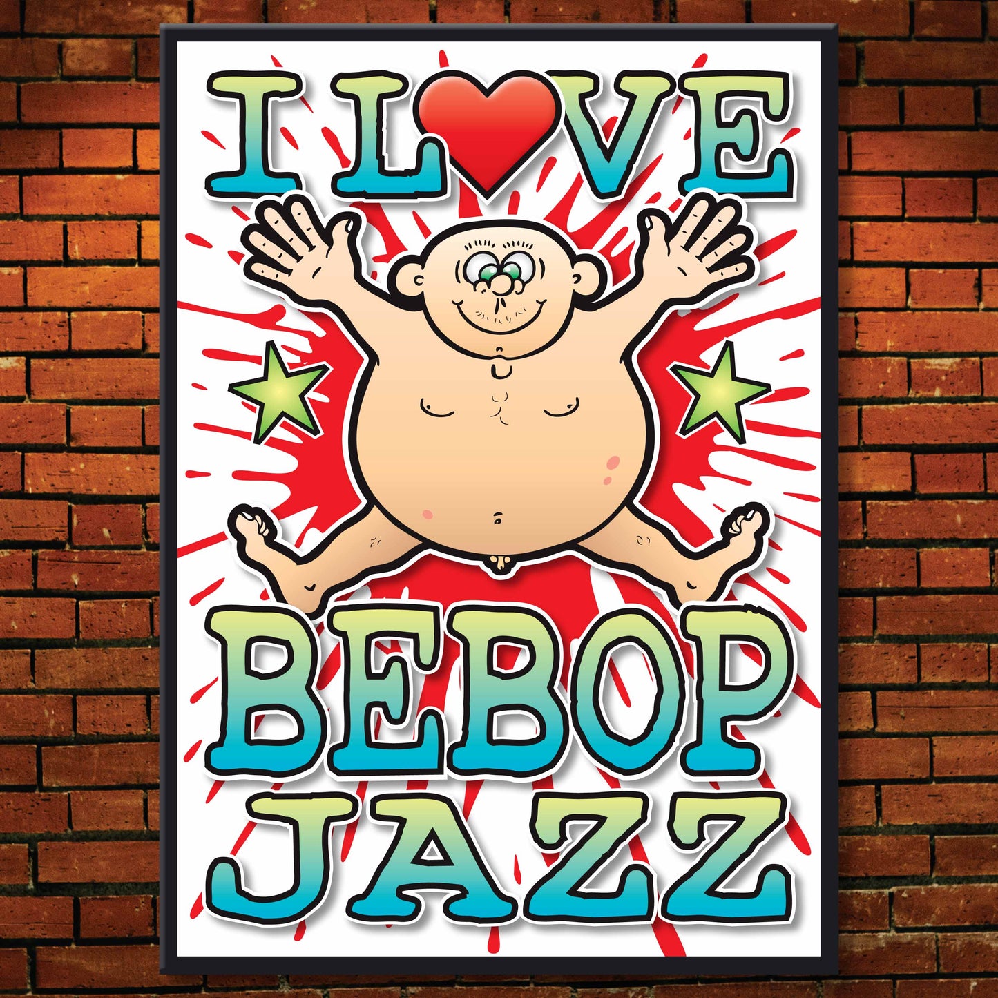 Bebop Jazz Art Print / Love Music Poster / Wall Décor / Rock Guru