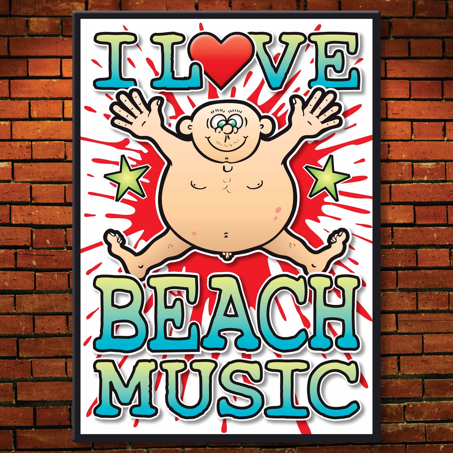 Beach Music Art Print / Love Music Poster / Wall Décor / Rock Guru