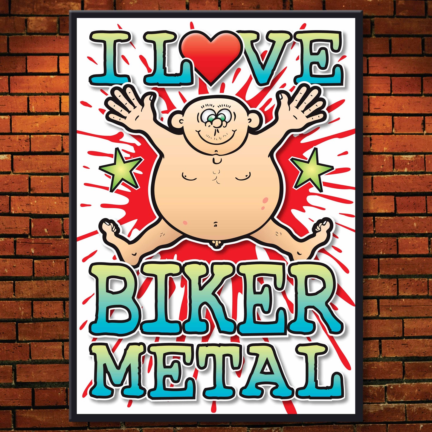 Biker Metal Art Print / Love Music Poster / Wall Décor / Rock Guru