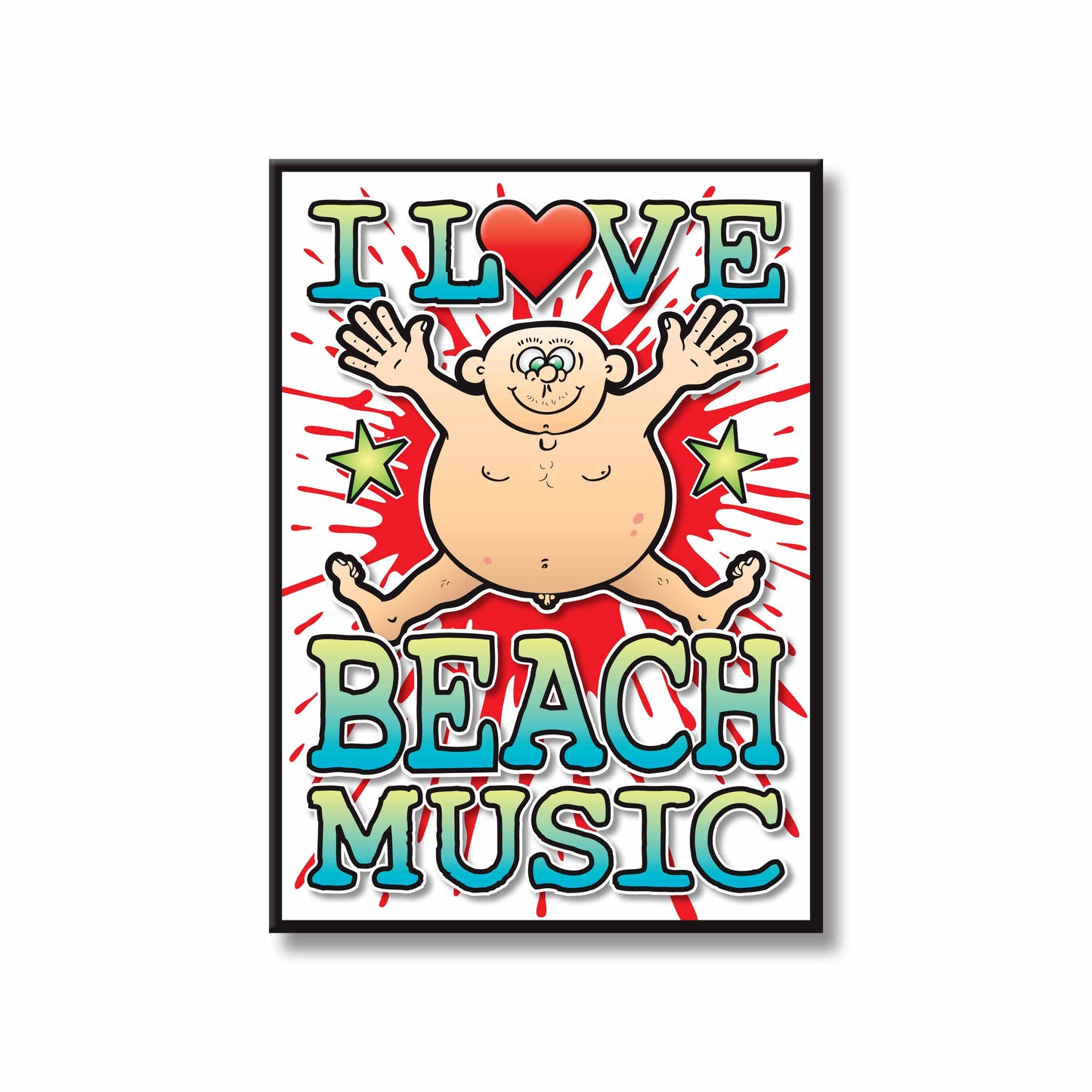 Beach Music Art Print / Love Music Poster / Wall Décor / Rock Guru