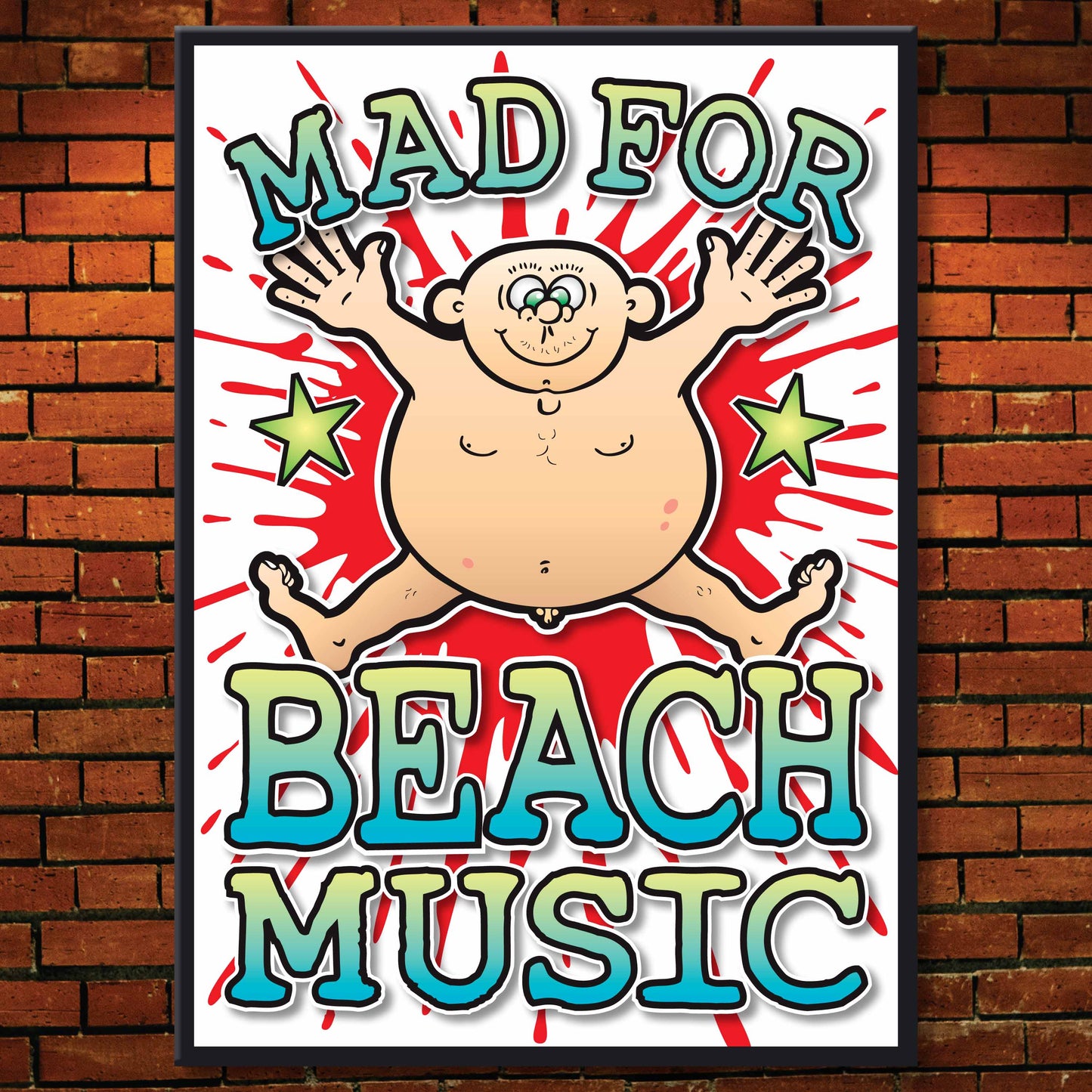 Beach Music Art Print / Mad For Music Poster / Wall Décor