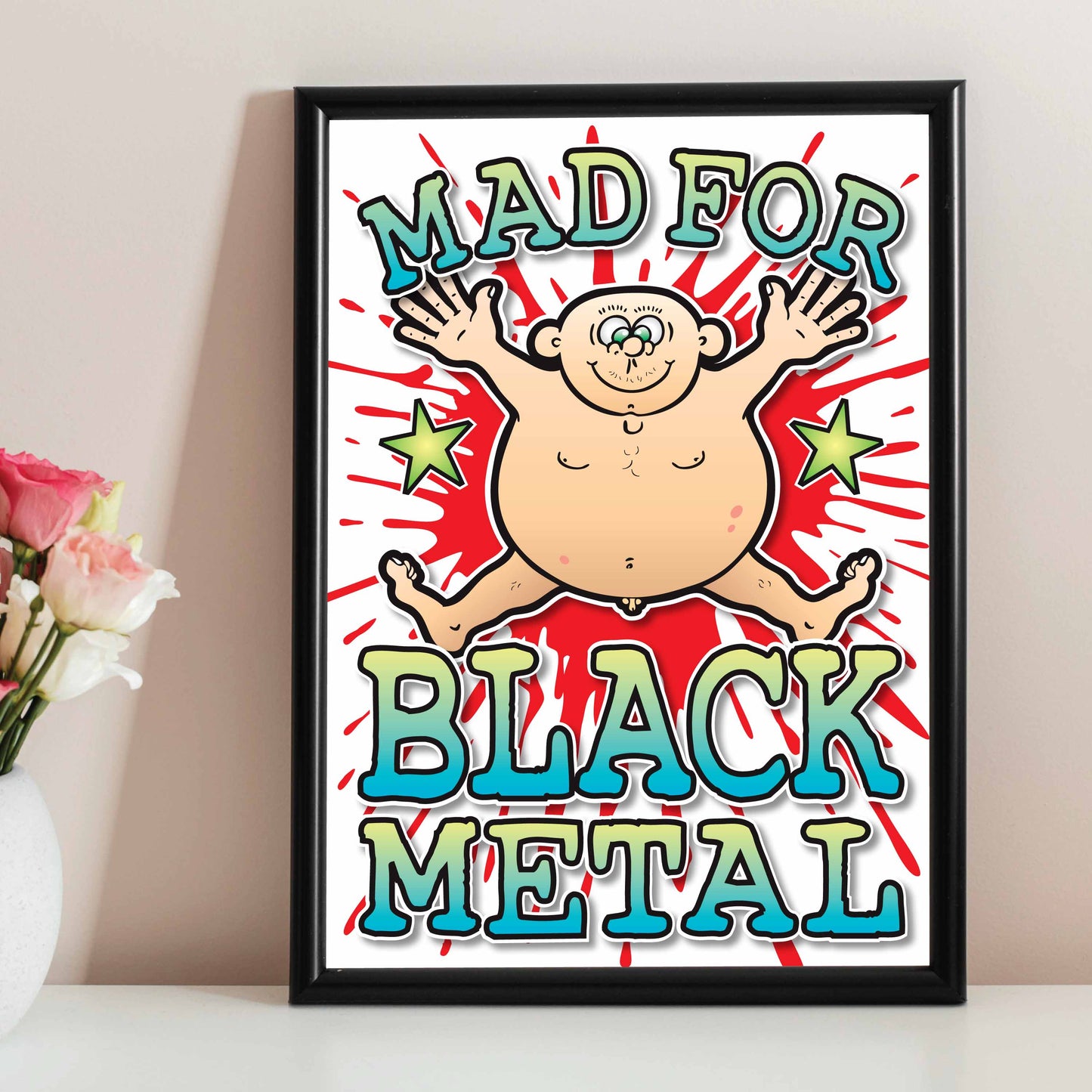 Black Metal Art Print / Mad For Music Poster / Wall Décor