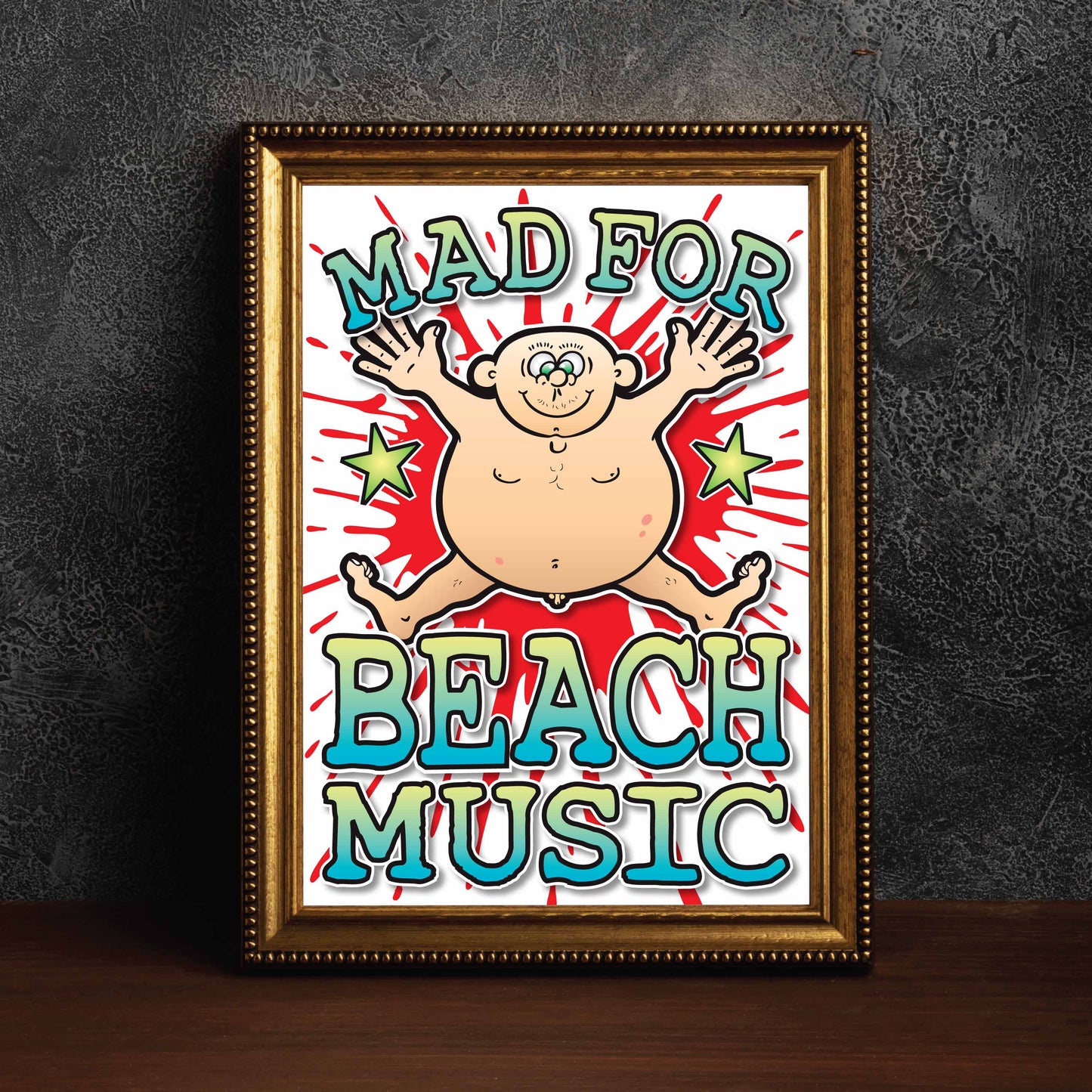 Beach Music Art Print / Mad For Music Poster / Wall Décor