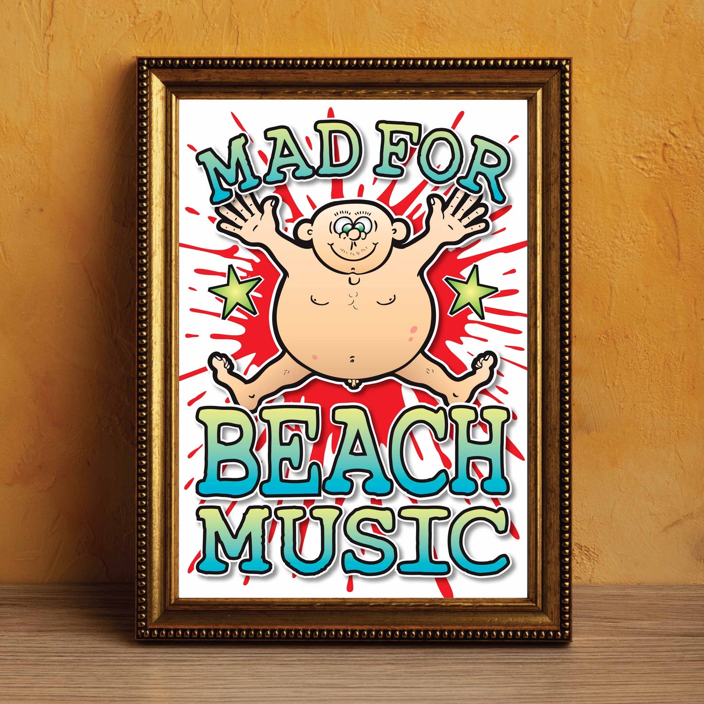 Beach Music Art Print / Mad For Music Poster / Wall Décor