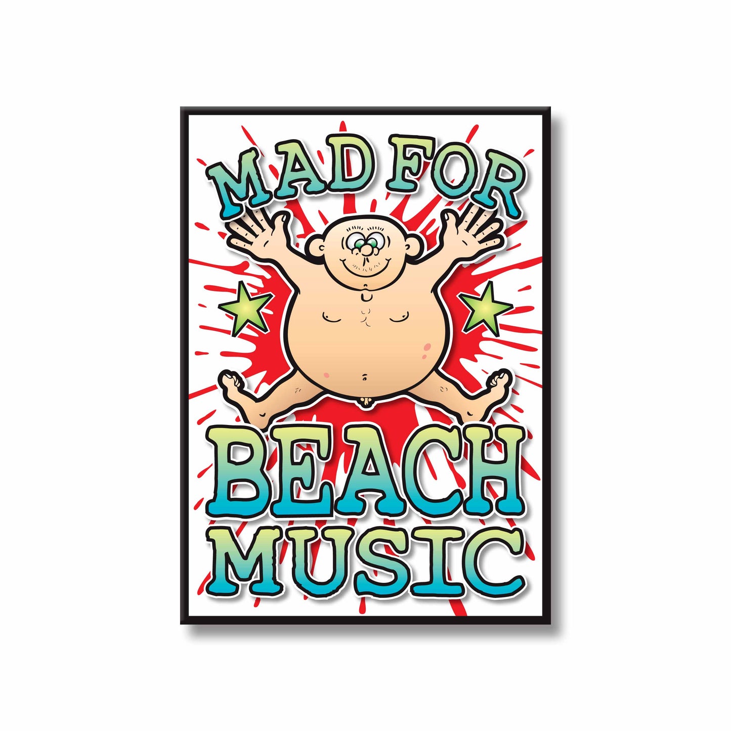 Beach Music Art Print / Mad For Music Poster / Wall Décor