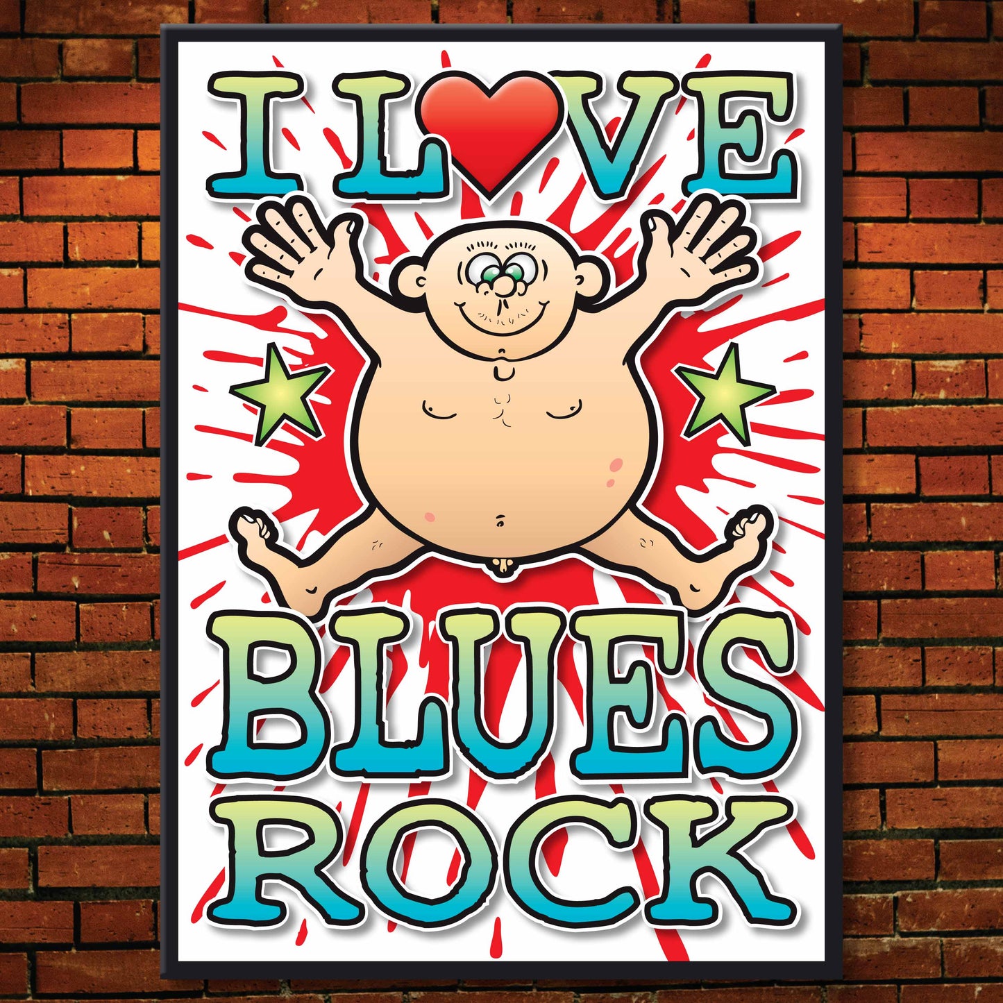 Blues Rock Art Print / Love Music Poster / Wall Décor / Rock Guru