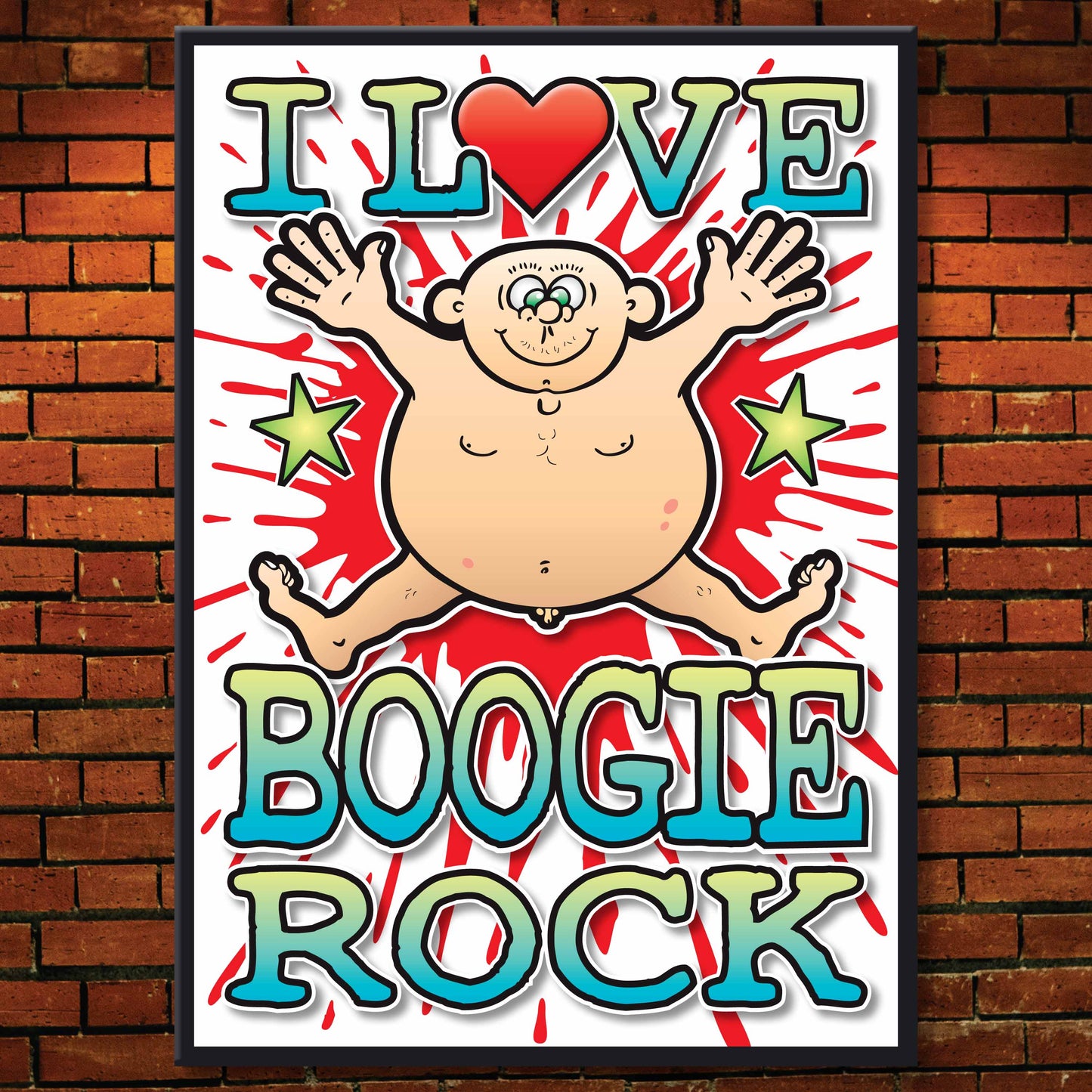 Boogie Rock Art Print / Love Music Poster / Wall Décor / Rock Guru