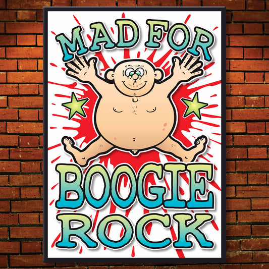 Boogie Rock Art Print / Mad For Music Poster / Wall Décor