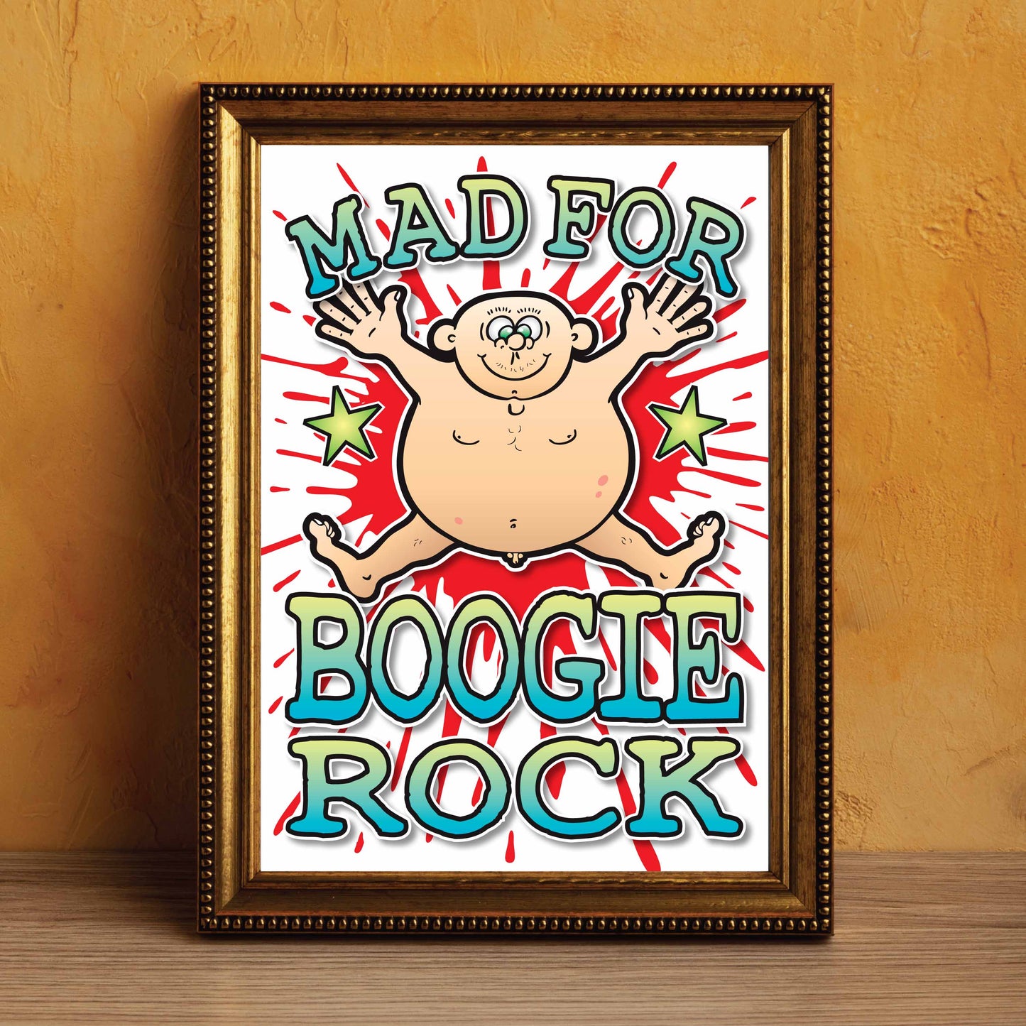 Boogie Rock Art Print / Mad For Music Poster / Wall Décor