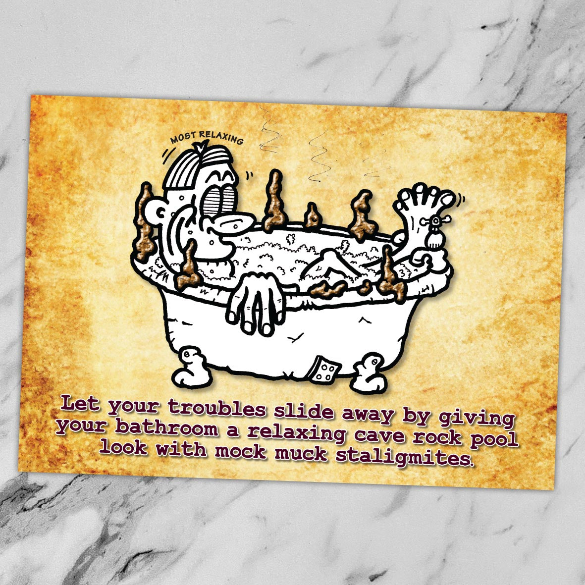 Bathing Bliss Cartoon Art Print