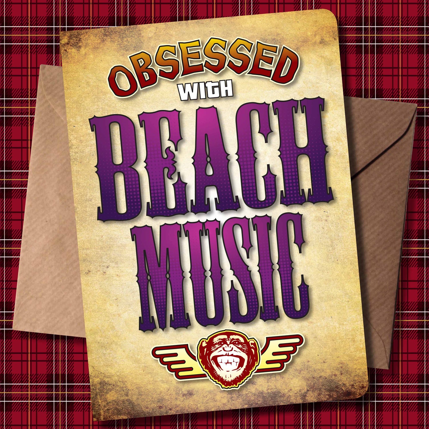 Beach Music - Obsessed Art Poster + Birthday / Greetings Card