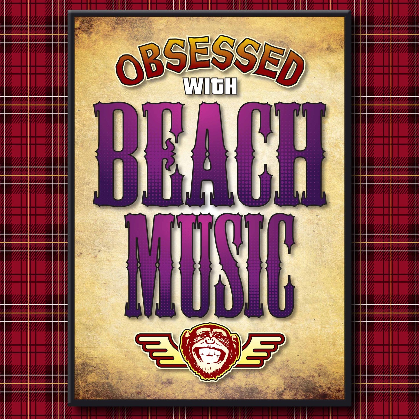 Beach Music - Obsessed Art Poster + Birthday / Greetings Card