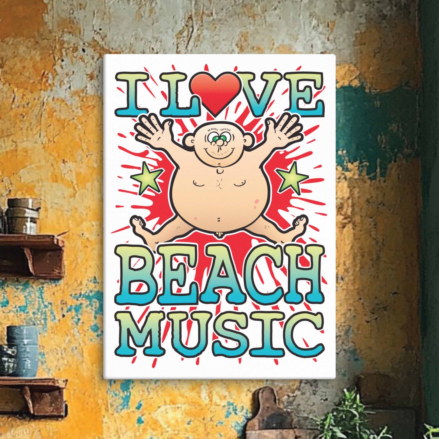 Beach Music 51x71cm Canvas Print