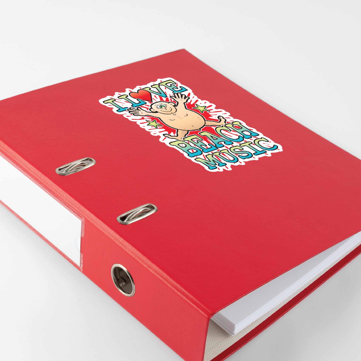 Beach Music Vinyl Kiss-Cut Sticker / 14 x 10cm