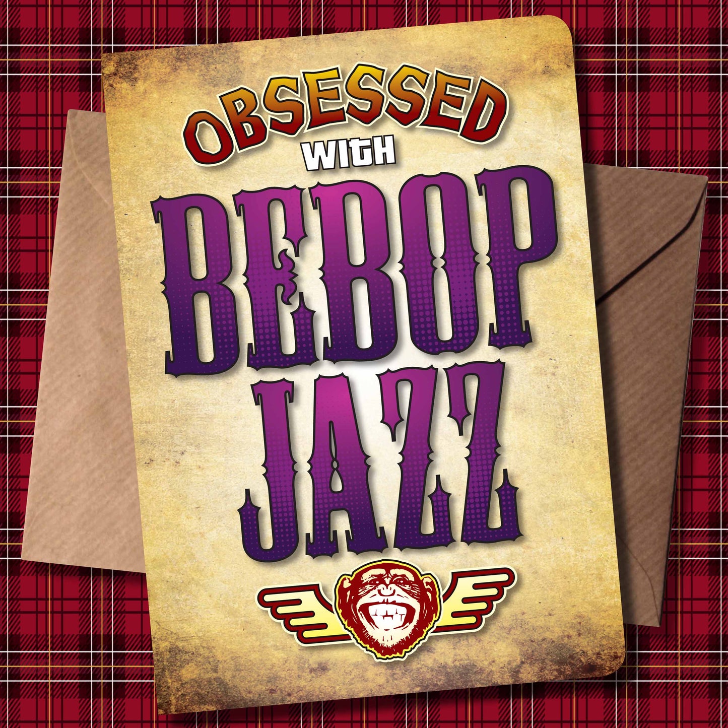 Bebop Jazz - Obsessed Art Poster + Birthday / Greetings Card