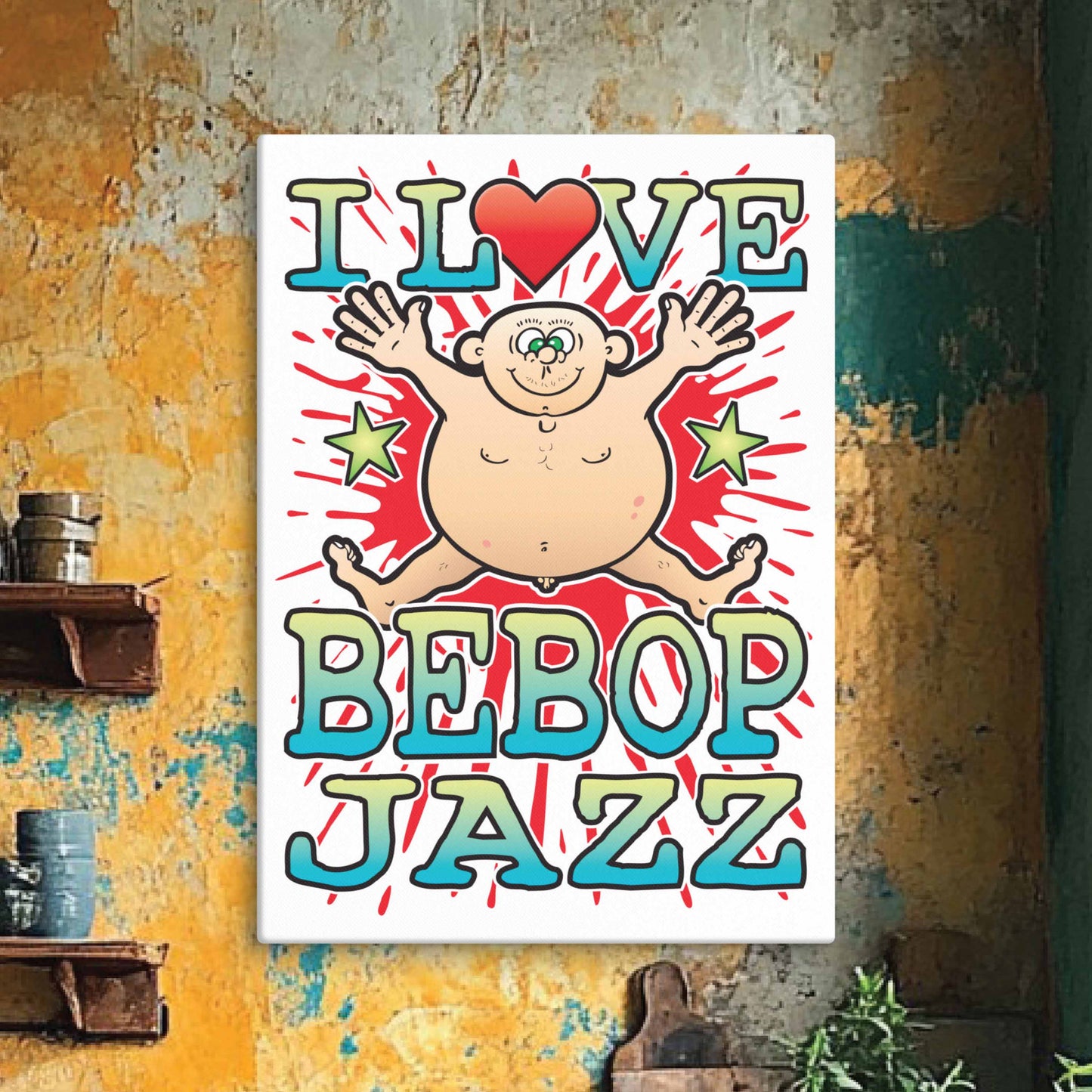 Bebop Jazz 51x71cm Canvas Print