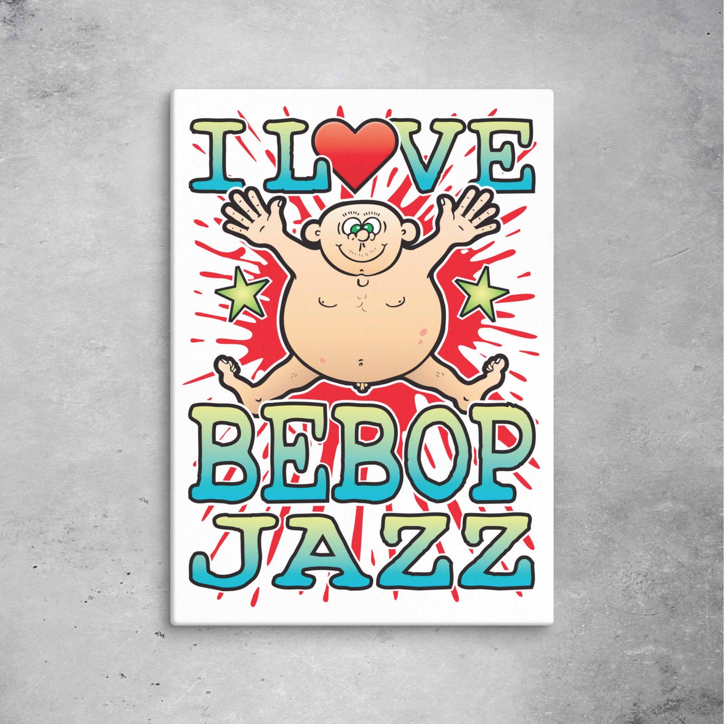 Bebop Jazz 51x71cm Canvas Print