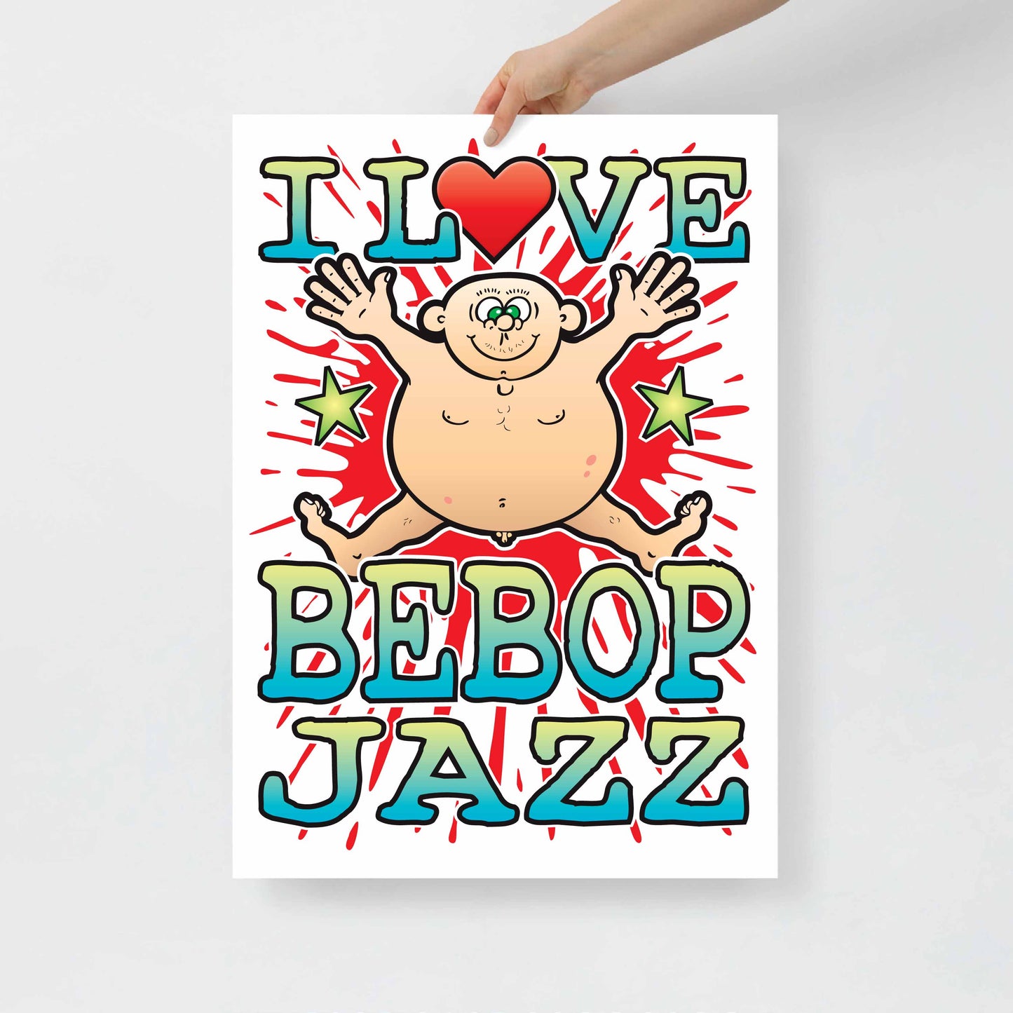Bebop Jazz 50x70cm Wall Art / Love Music Poster
