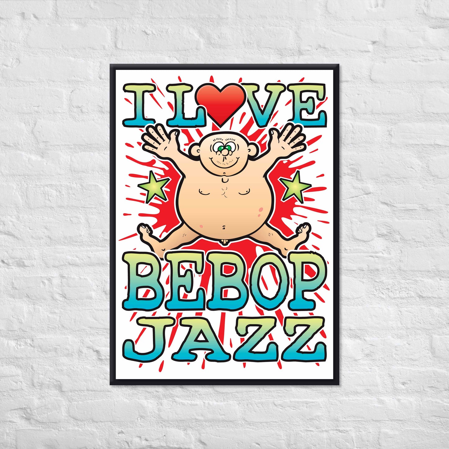 Bebop Jazz 50x70cm Wall Art / Love Music Poster