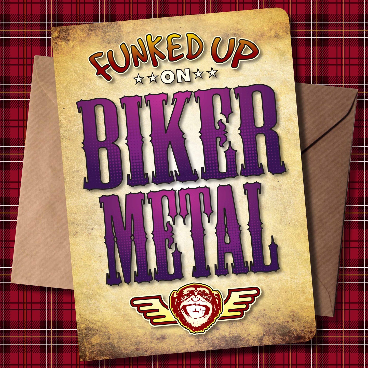 Biker Metal Art Print / Poster / Birthday Card / Greetings Card
