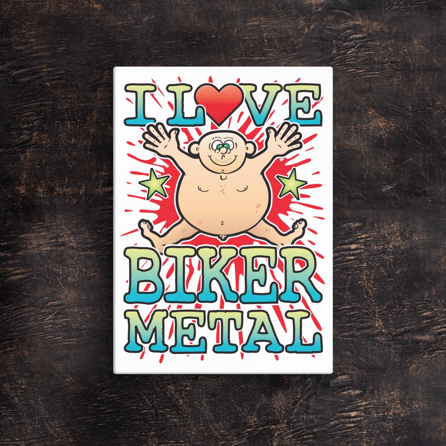 Biker Metal 51x71cm Canvas Print