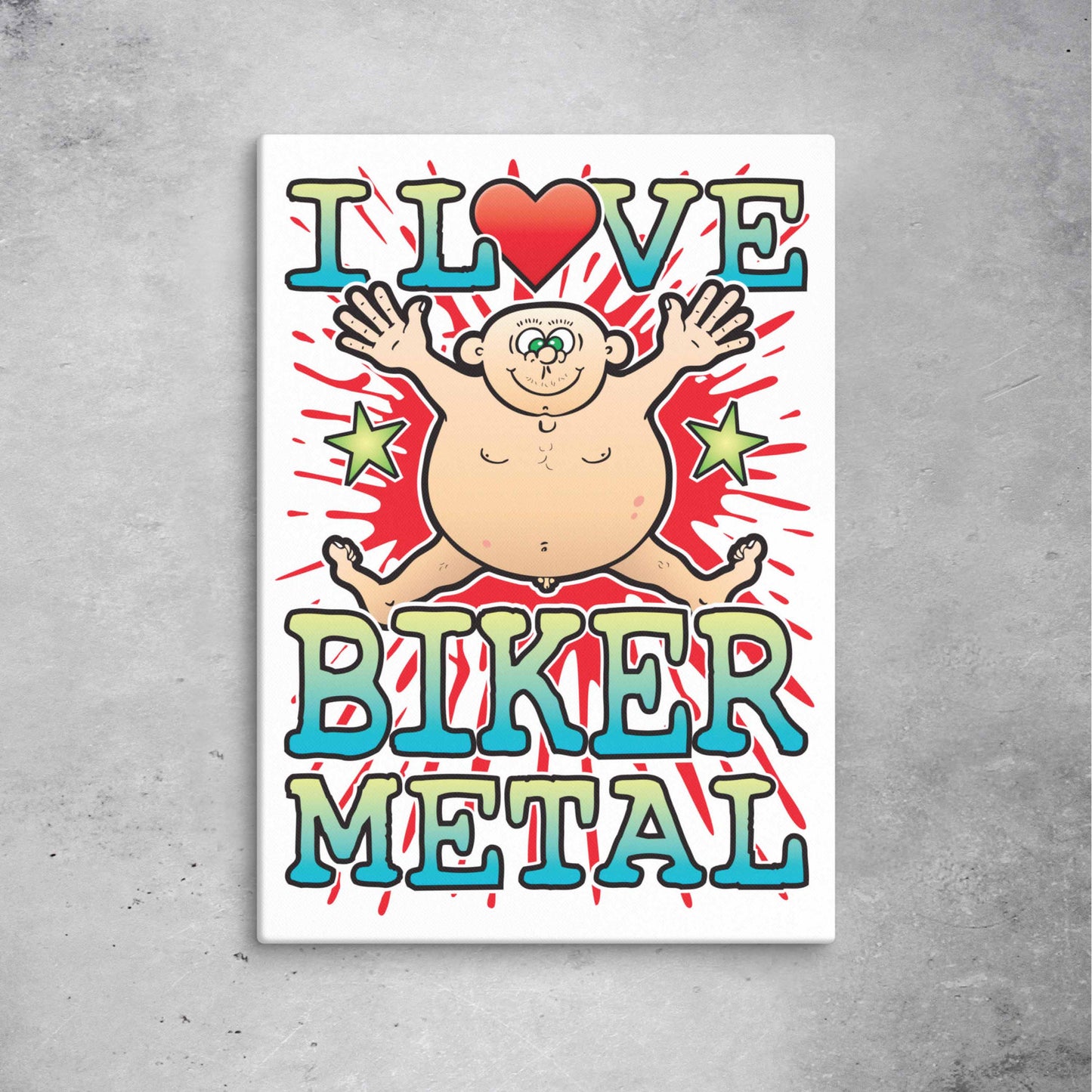 Biker Metal 51x71cm Canvas Print