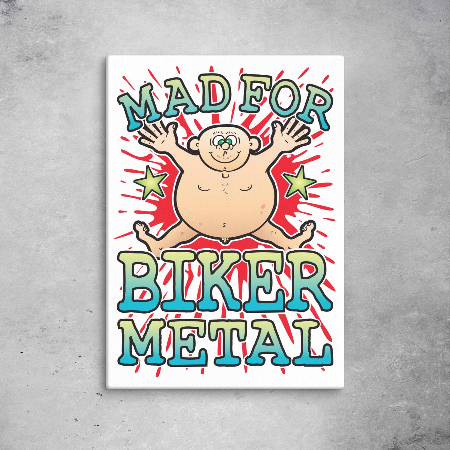 Biker Metal Canvas Print 51x71cm