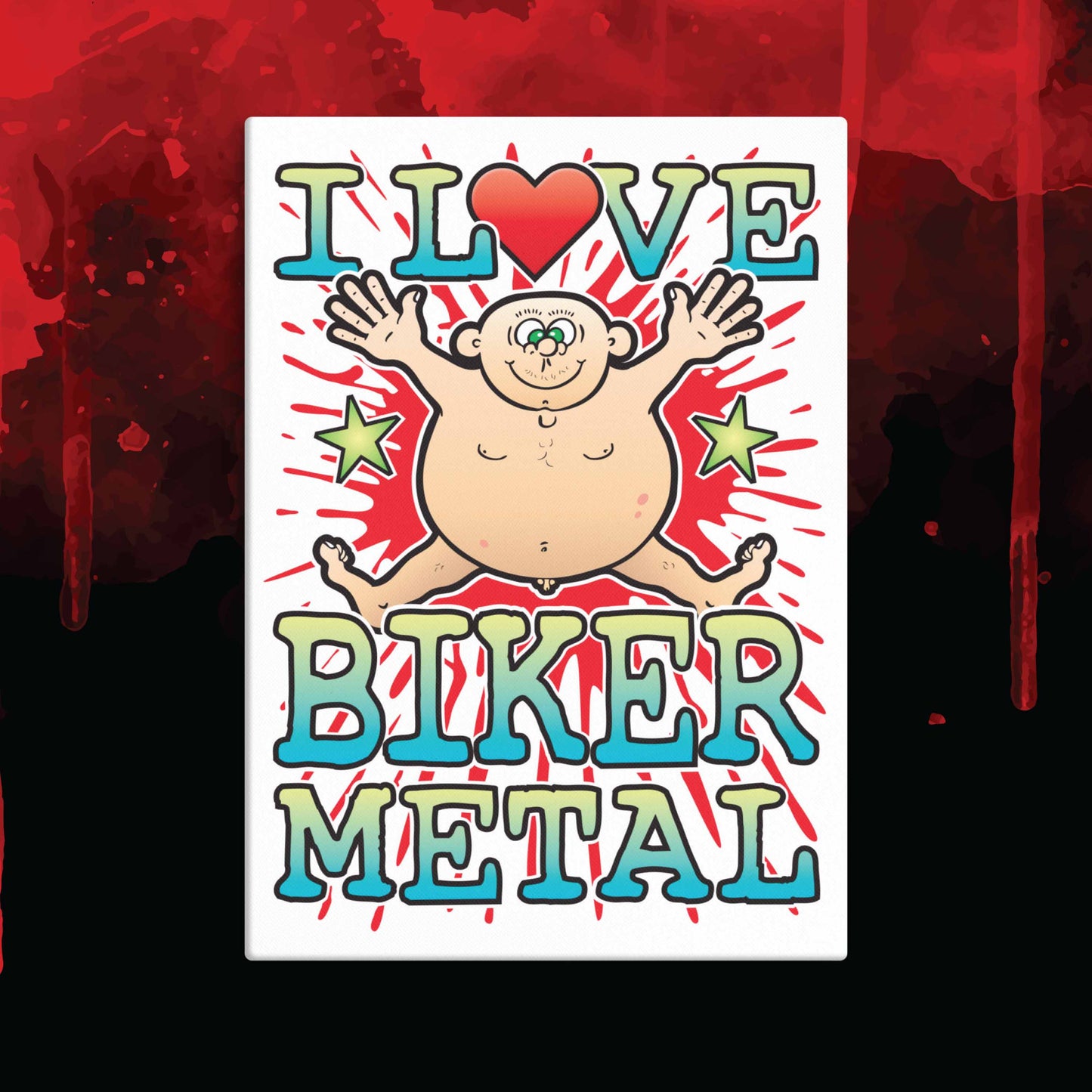 Biker Metal 51x71cm Canvas Print