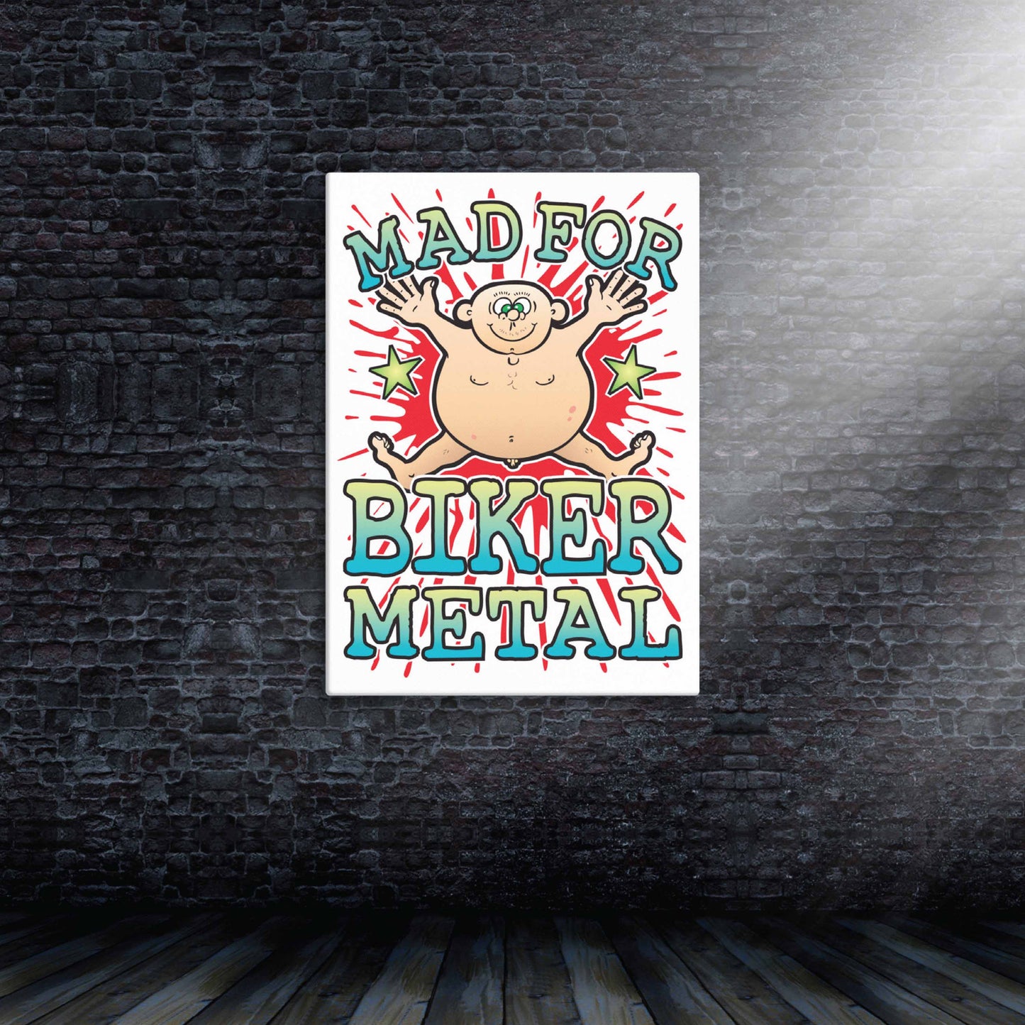 Biker Metal Canvas Print 51x71cm