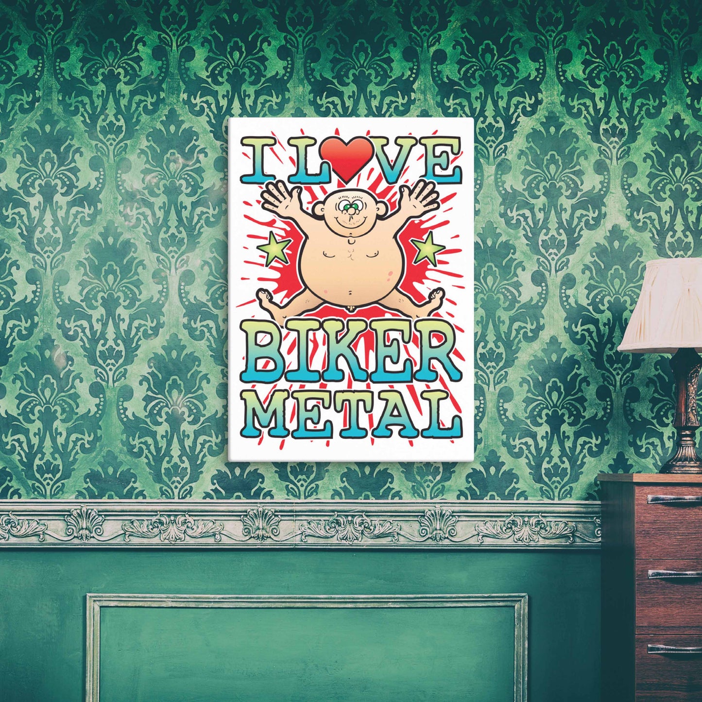 Biker Metal 51x71cm Canvas Print