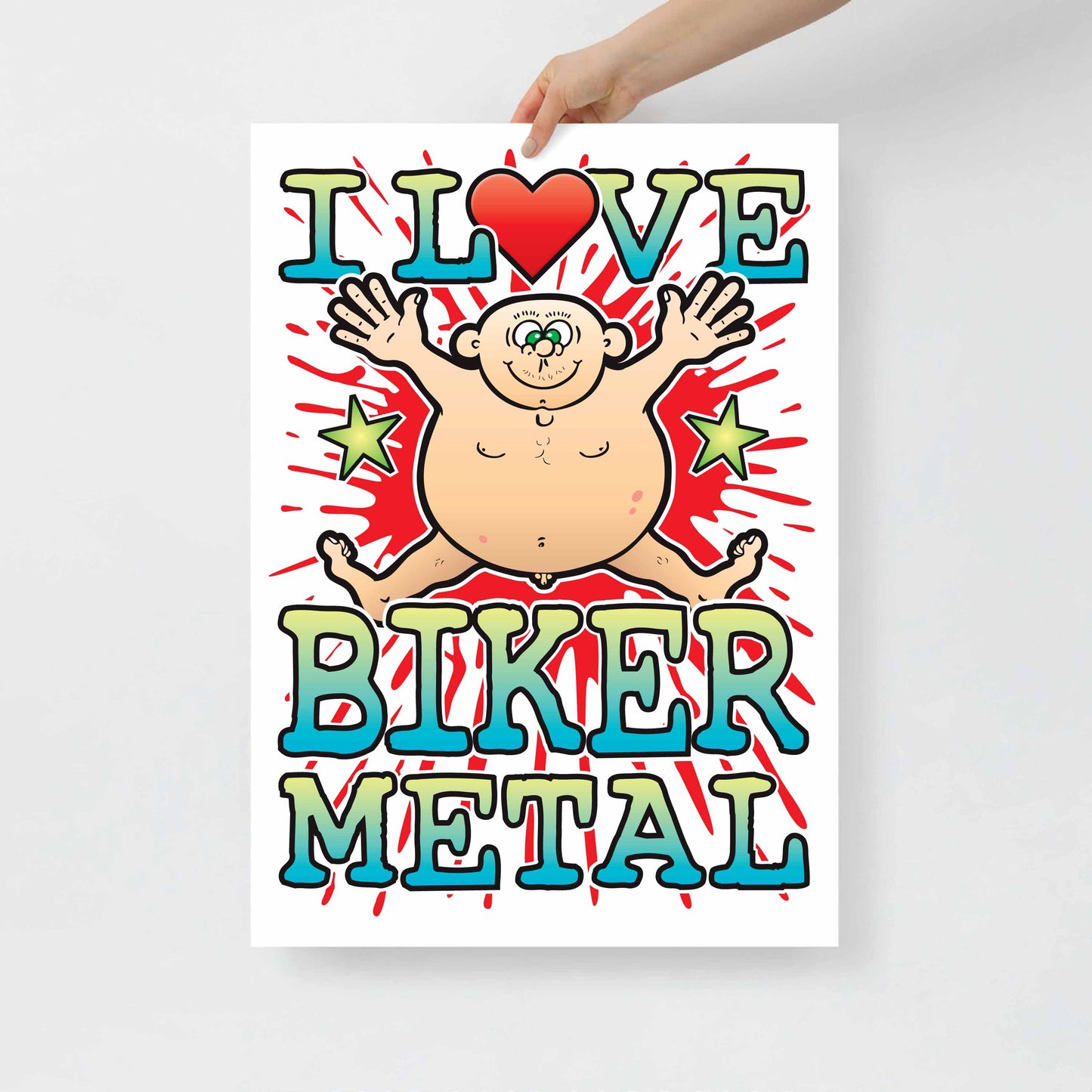 Biker Metal 50x70cm Wall Art / Love Music Poster