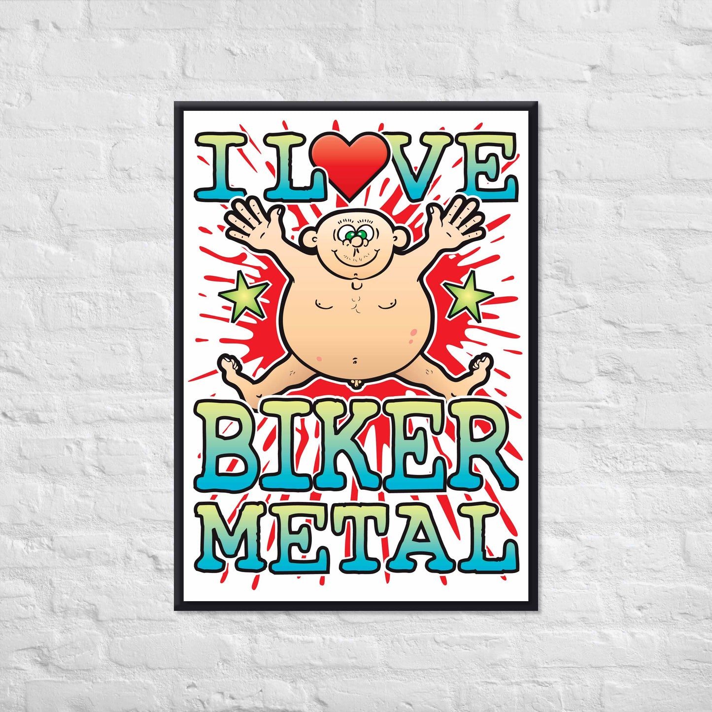 Biker Metal 50x70cm Wall Art / Love Music Poster