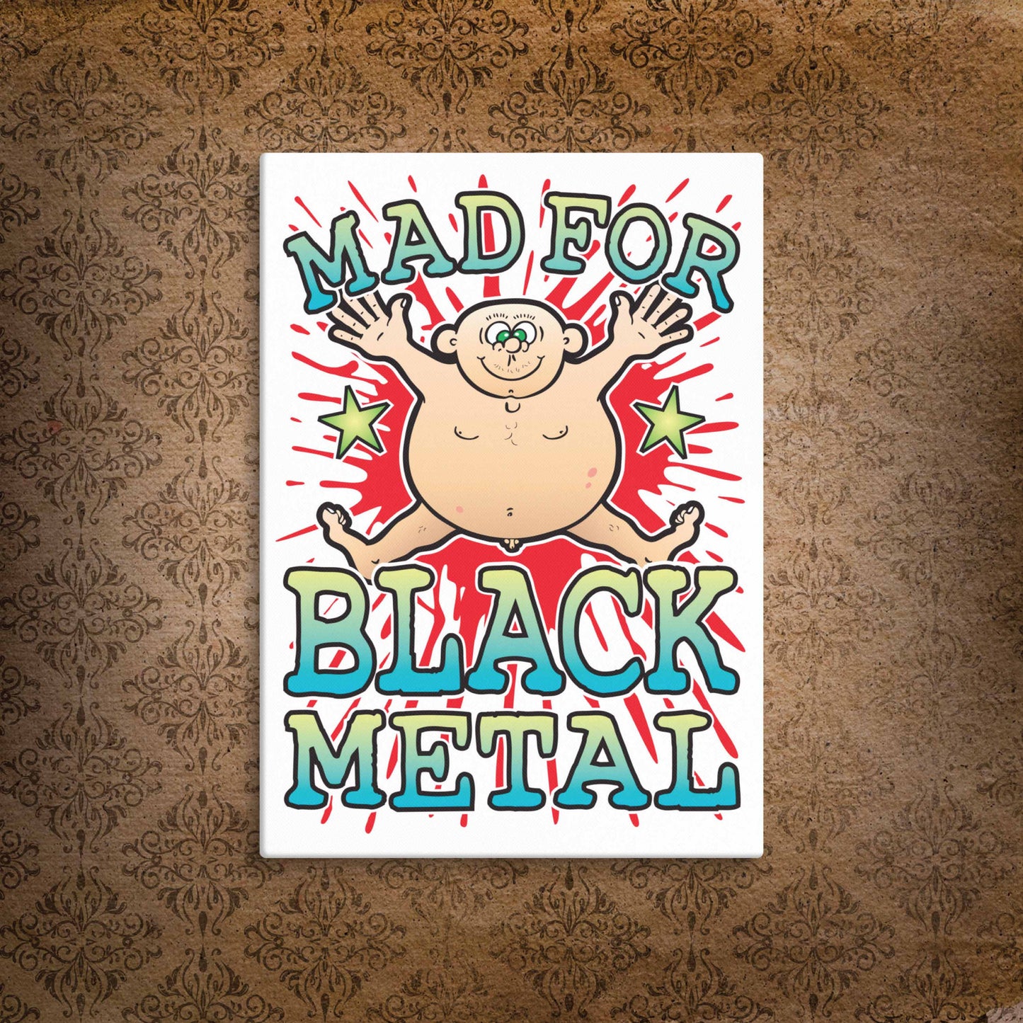 Black Metal Canvas Print 30x40cm