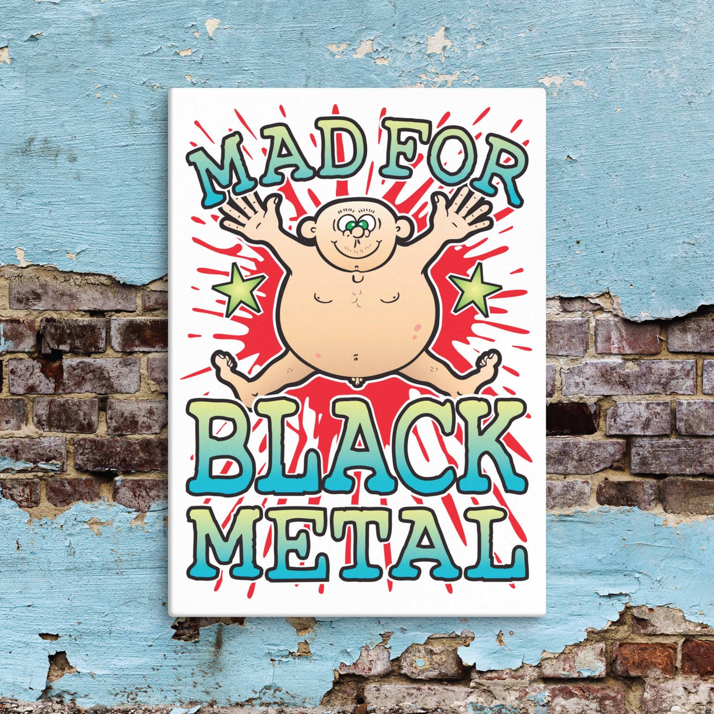 Black Metal Canvas Print 30x40cm