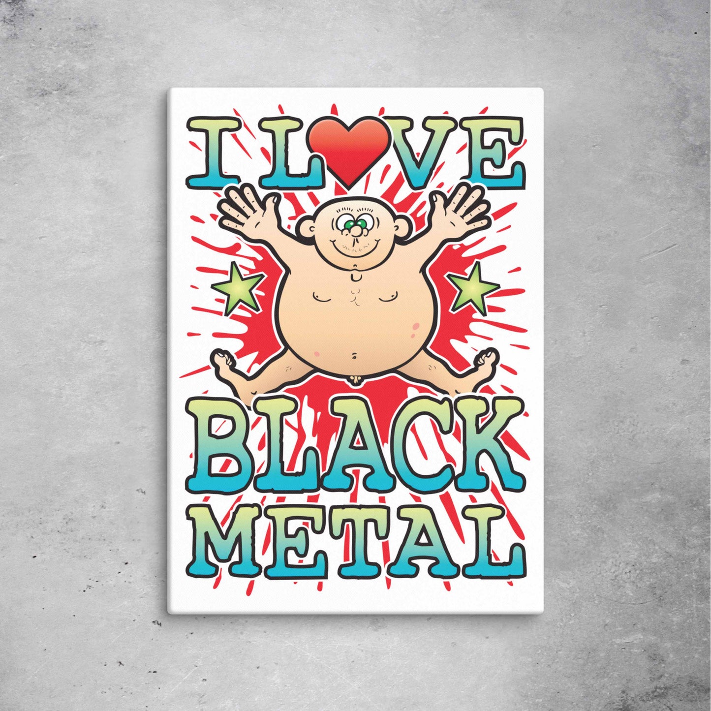 Black Metal 51x71cm Canvas Print