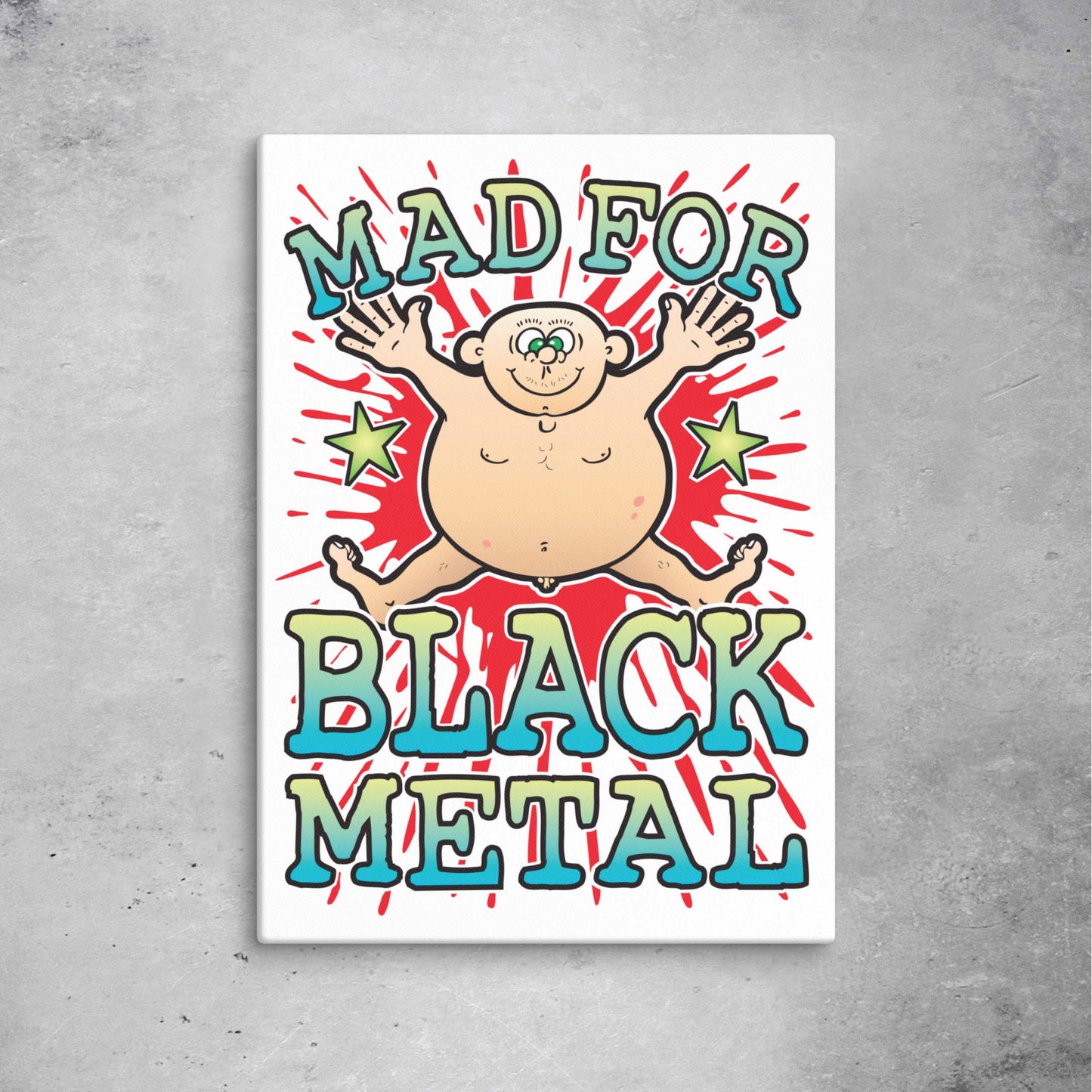 Black Metal Canvas Print 51x71cm