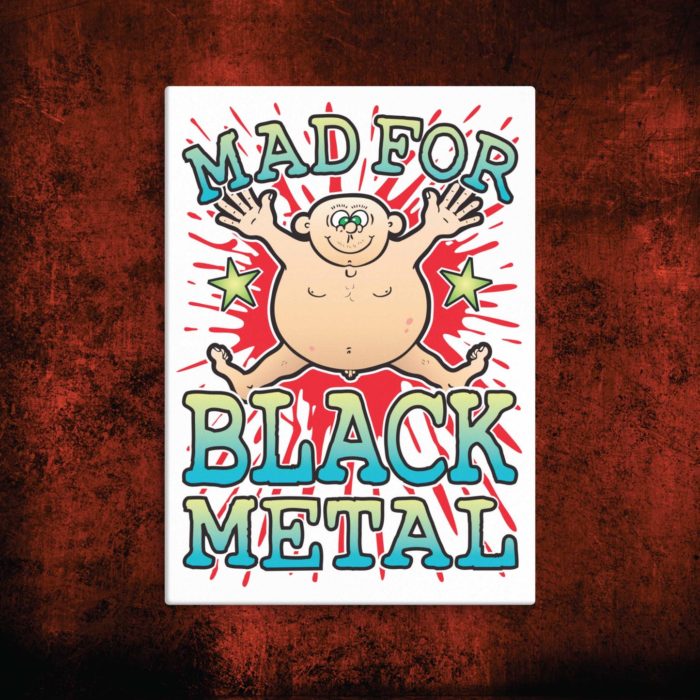 Black Metal Canvas Print 30x40cm