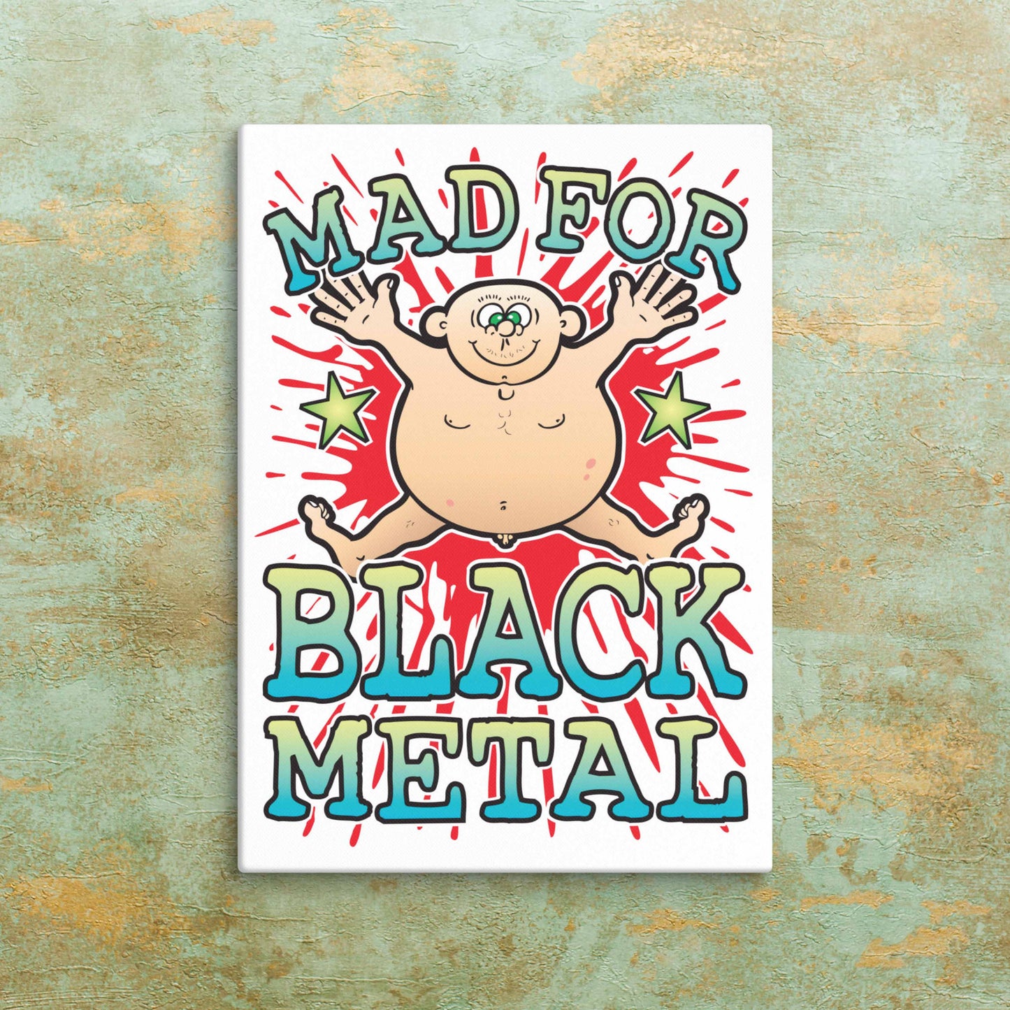 Black Metal Canvas Print 30x40cm