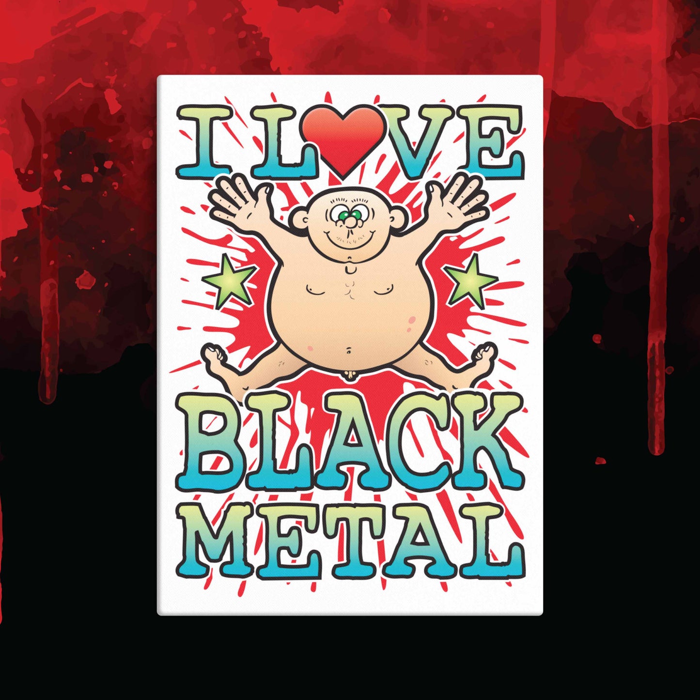 Black Metal 51x71cm Canvas Print
