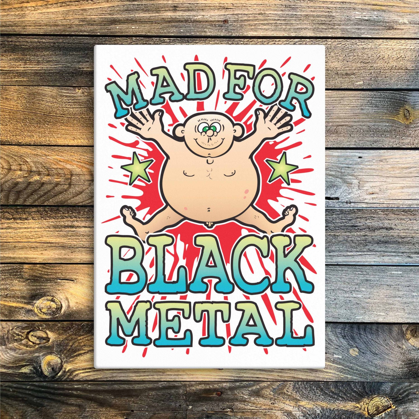 Black Metal Canvas Print 30x40cm
