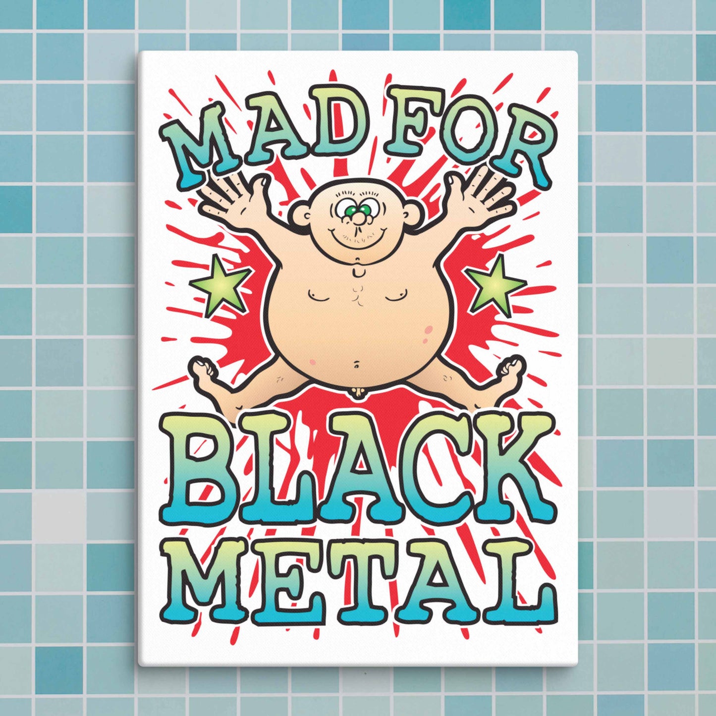 Black Metal Canvas Print 30x40cm