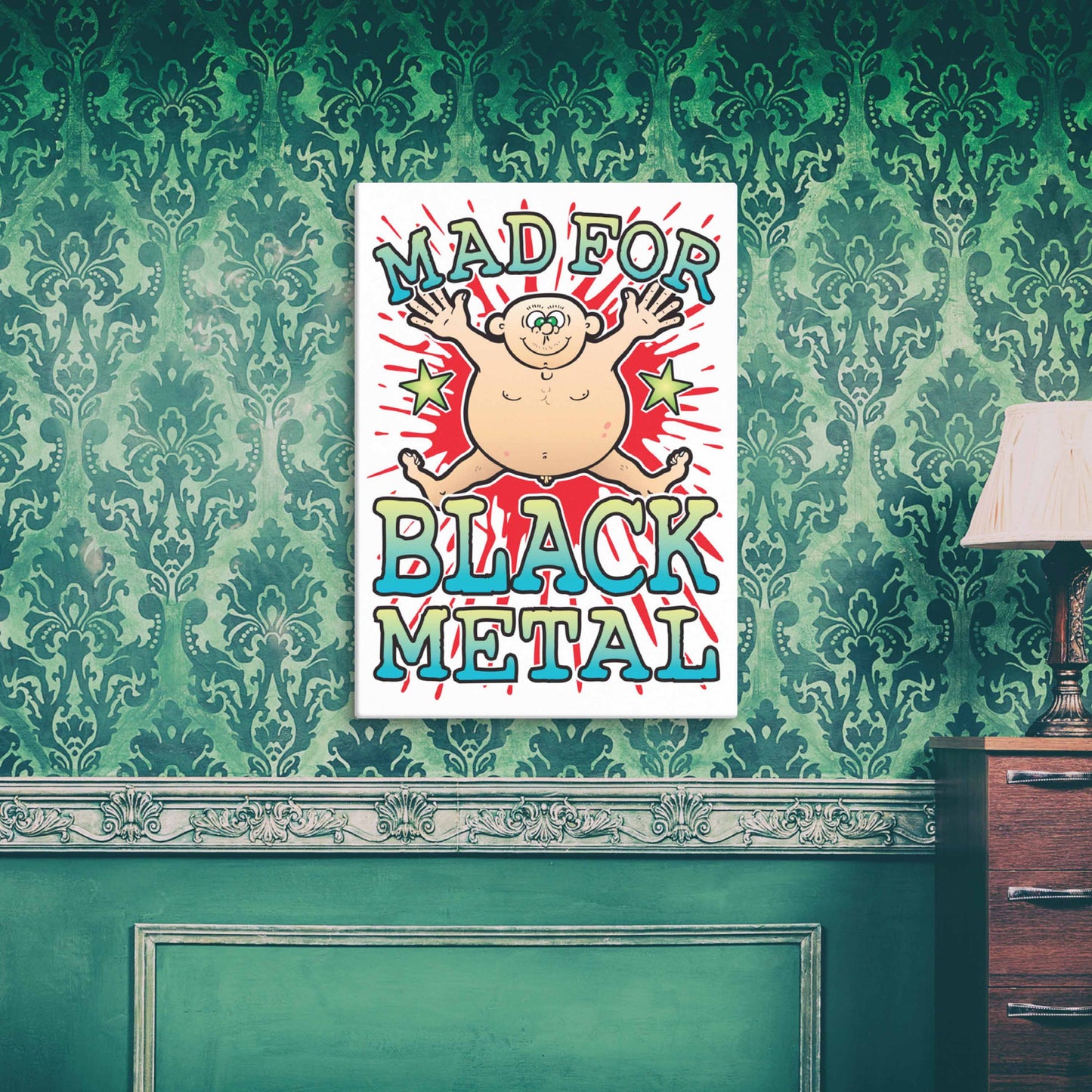 Black Metal Canvas Print 51x71cm