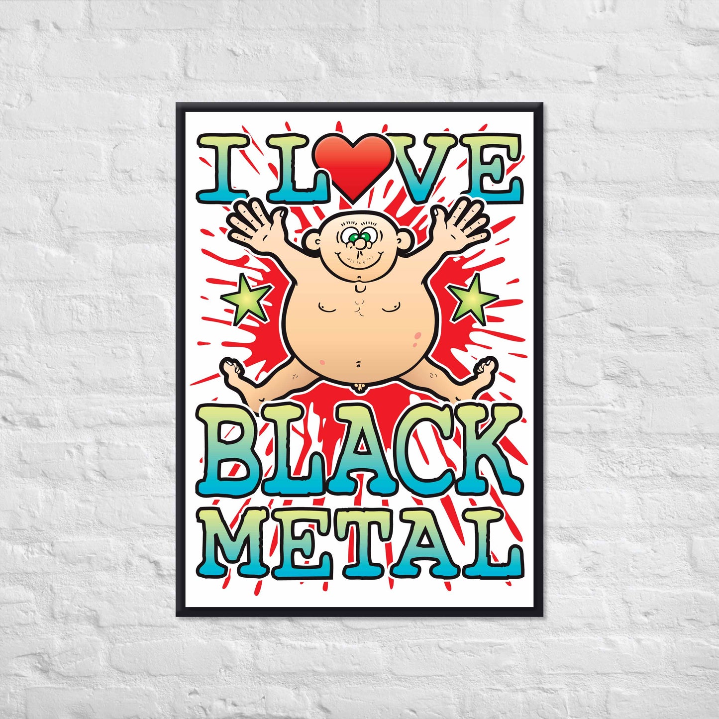 Black Metal 50x70cm Wall Art / Love Music Poster