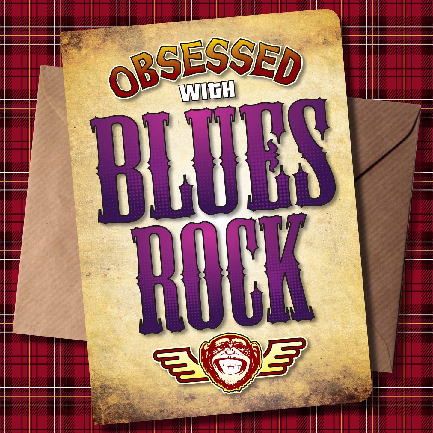 Blues Rock - Obsessed Art Poster + Birthday / Greetings Card